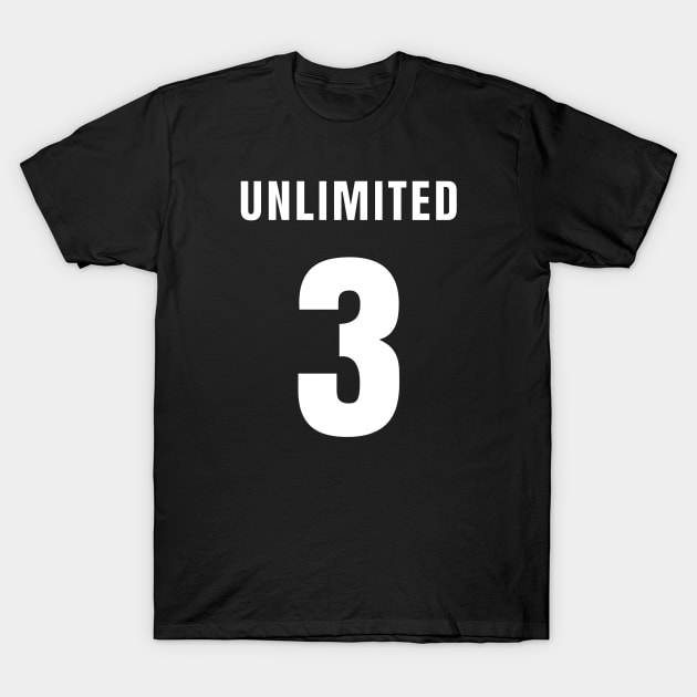 UNLIMITED NUMBER 3 FRONT-PRINT T-Shirt by mn9